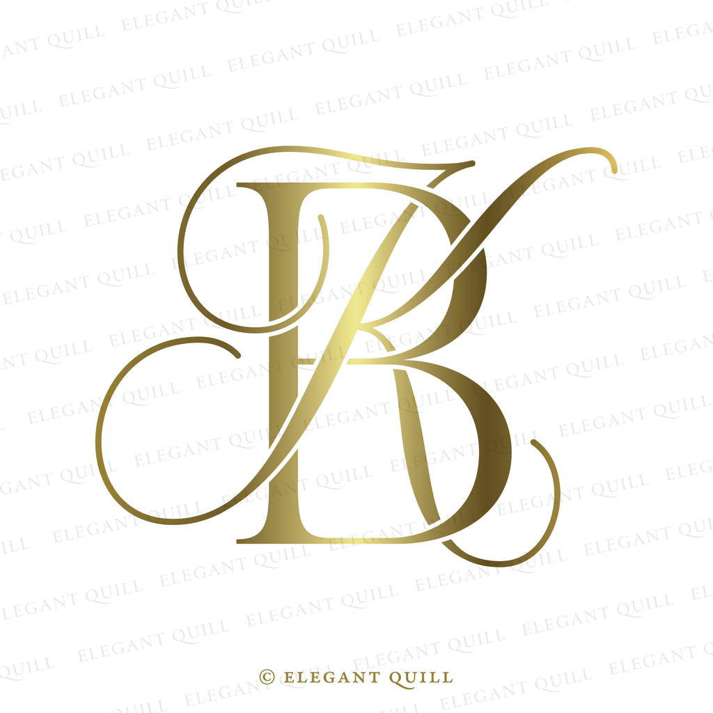 feminine logo, KB initials