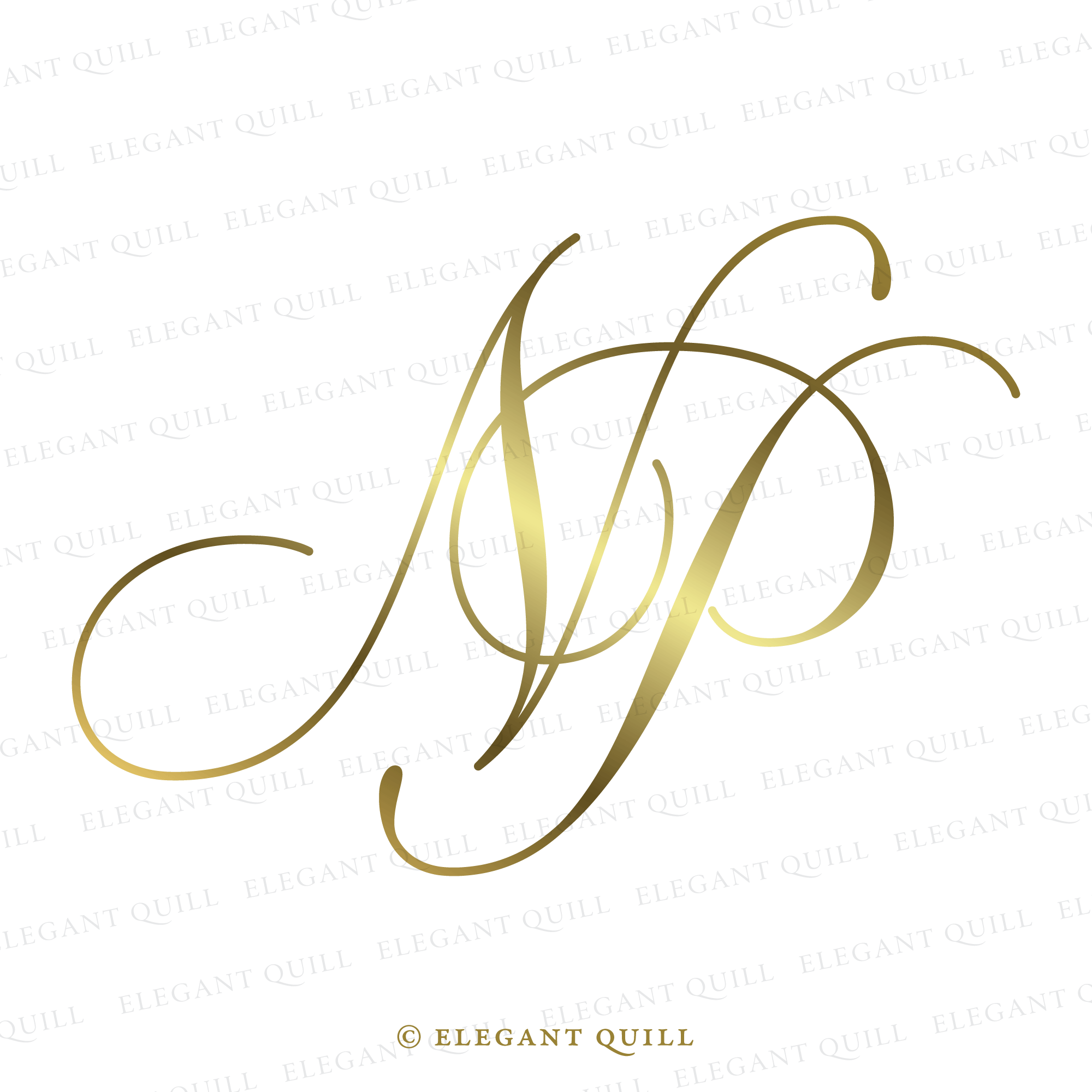 Elegant feminine logo design in pink and gold Vector Image