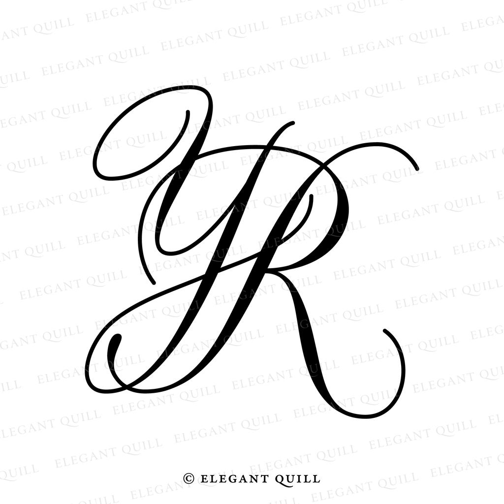 feminine logo, RY initials