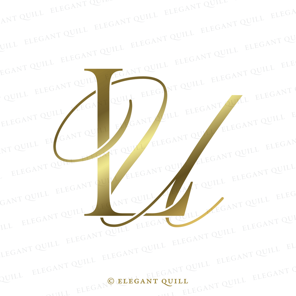 Monogram Initials, LV Logo – Elegant Quill