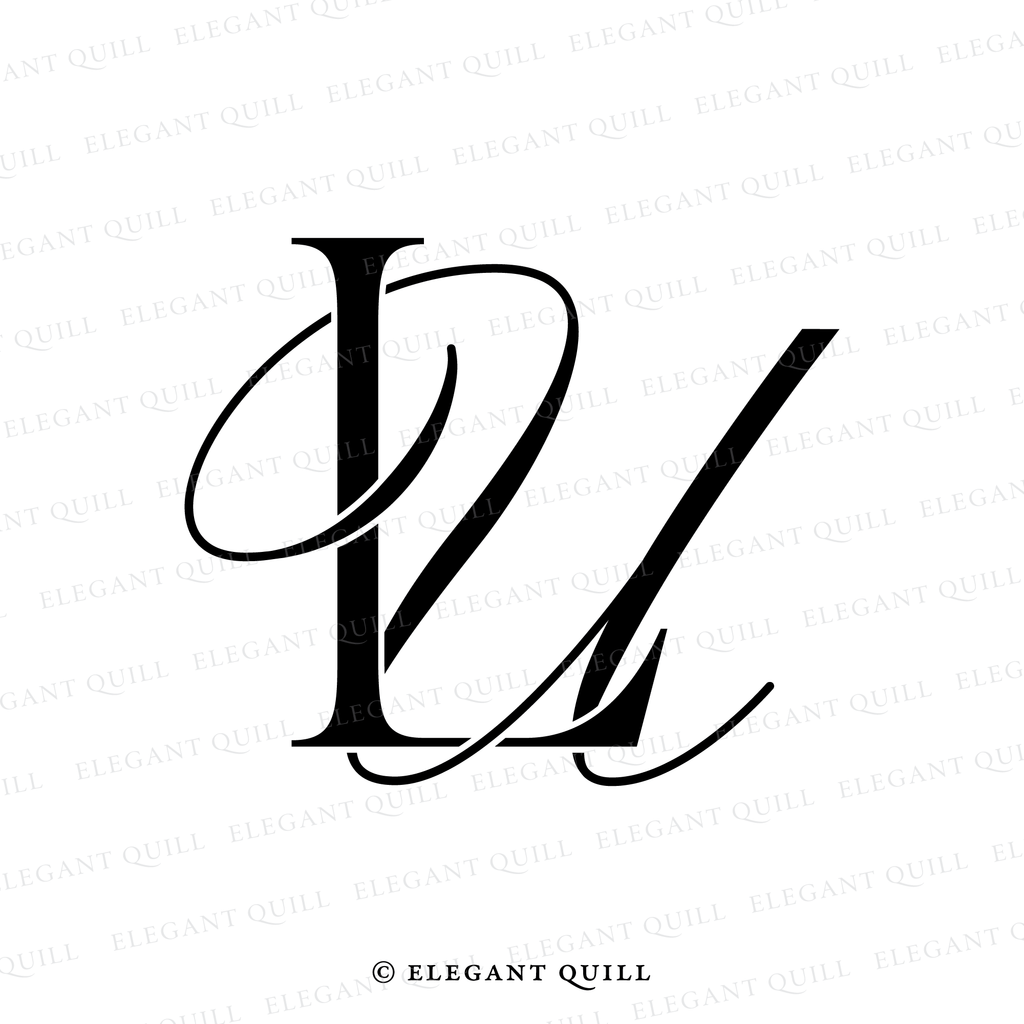 feminine logo, UL initials