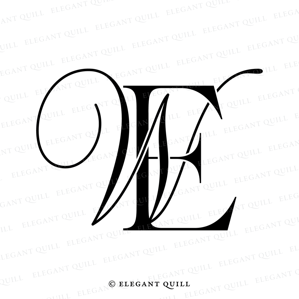 feminine logo, WE initials
