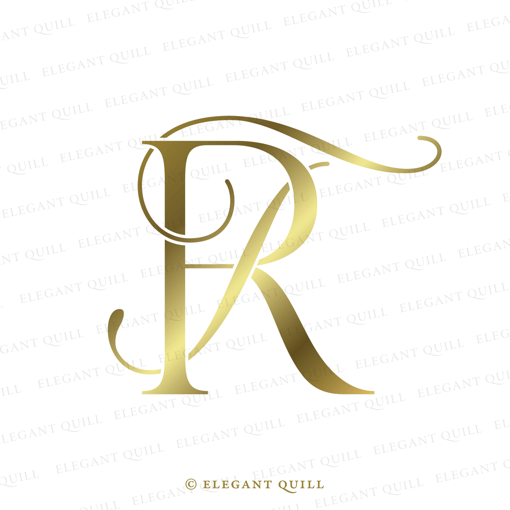Wedding Gobo, VL Initials Logo – Elegant Quill