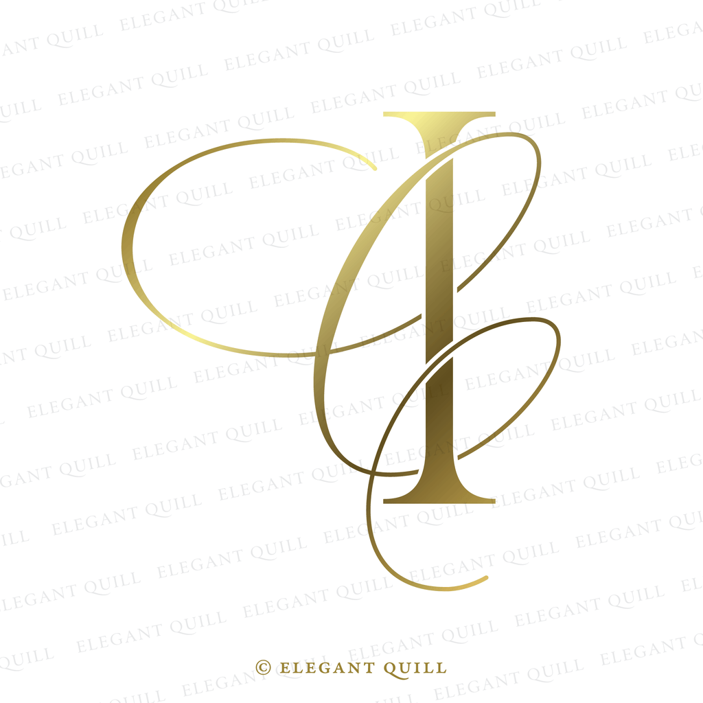 gobo monogram, CI logo gold