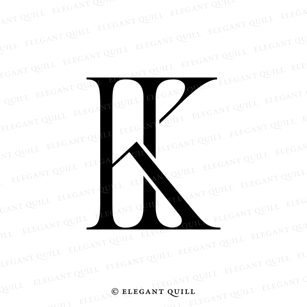 gobo monogram, IK initials