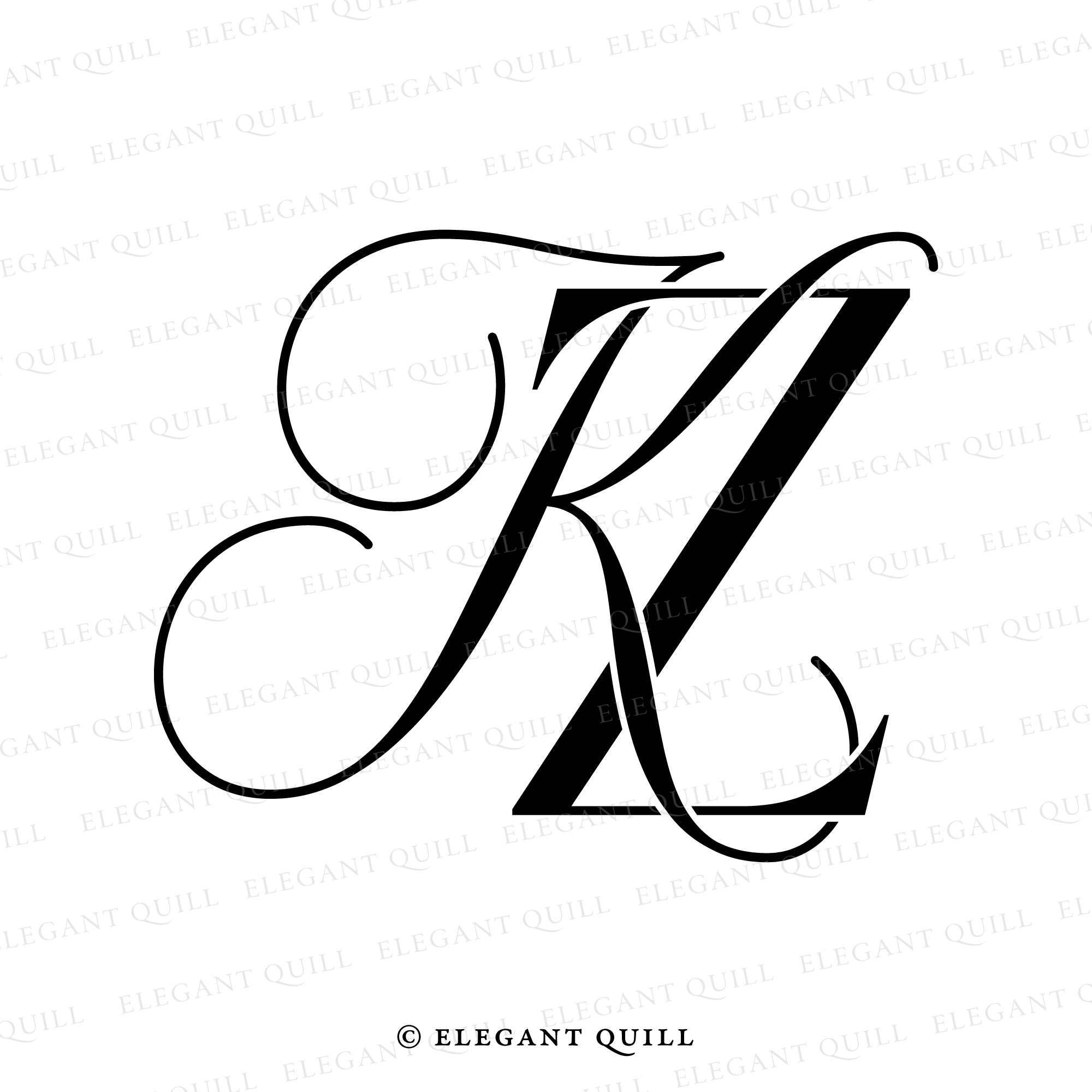 Gobo Monogram, KZ Initials Logo