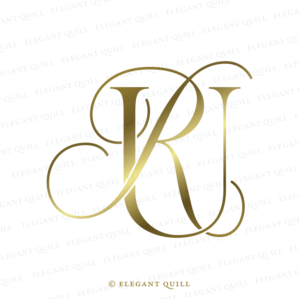 gobo monogram, RU initials