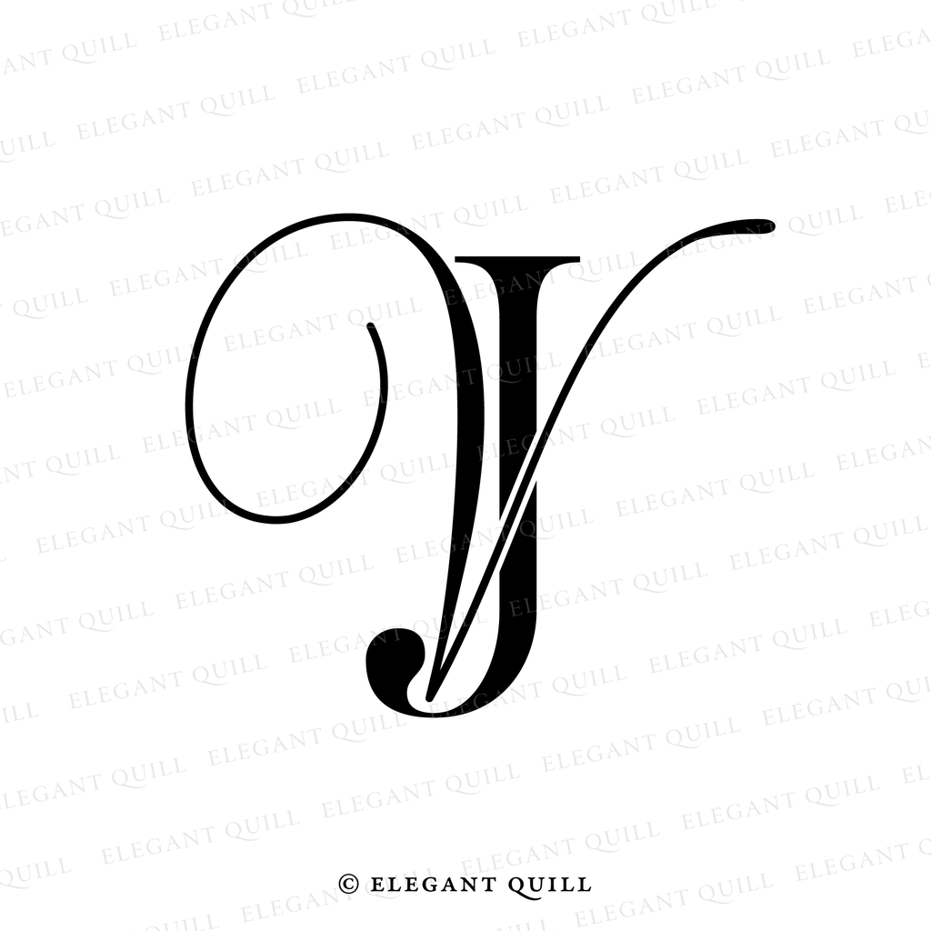 gobo monogram, VJ initials