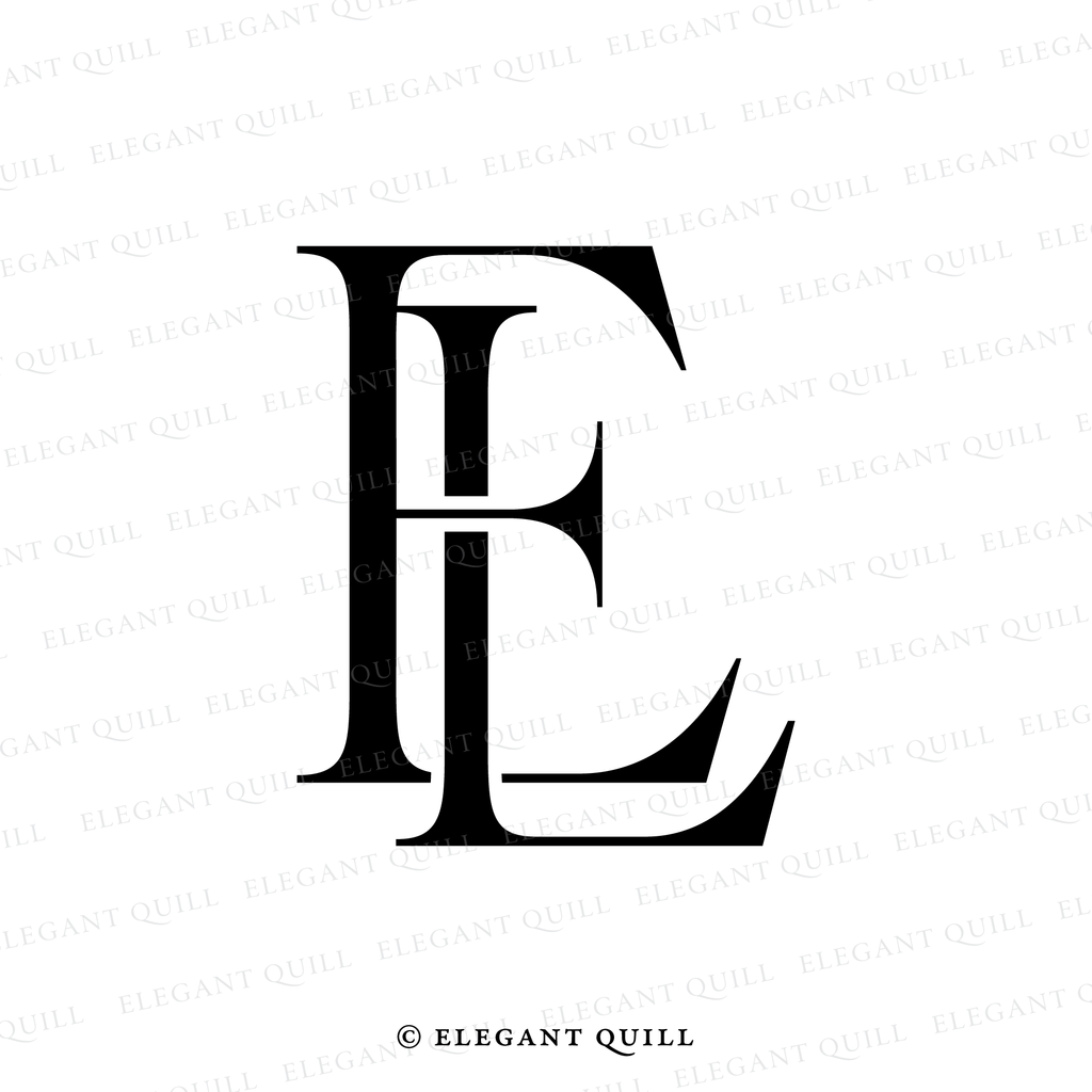 gobo wedding monogram, EL initials
