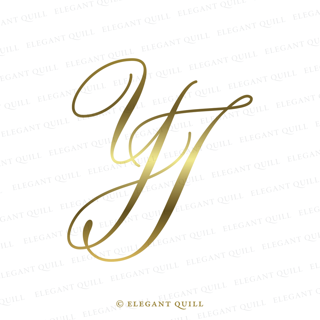gobo wedding monogram, IY initials