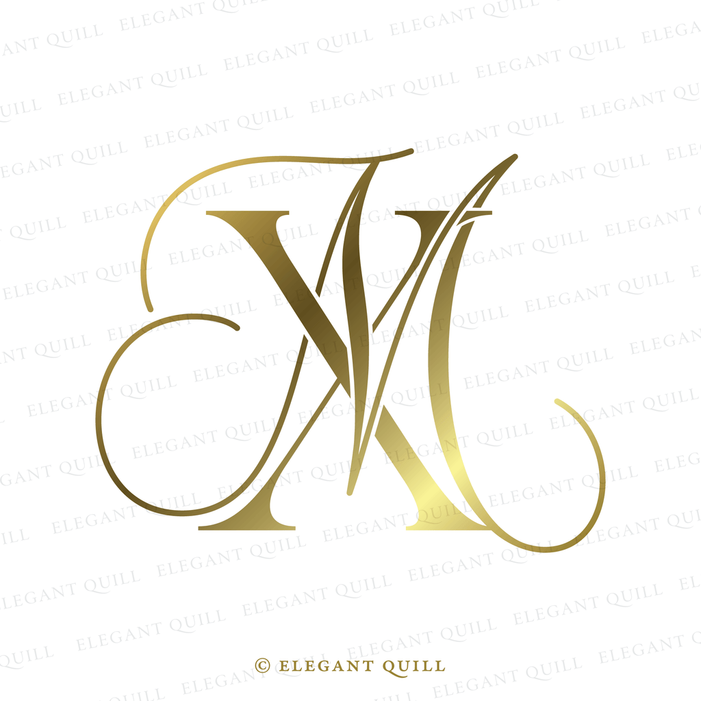 gobo wedding monogram, MX initials