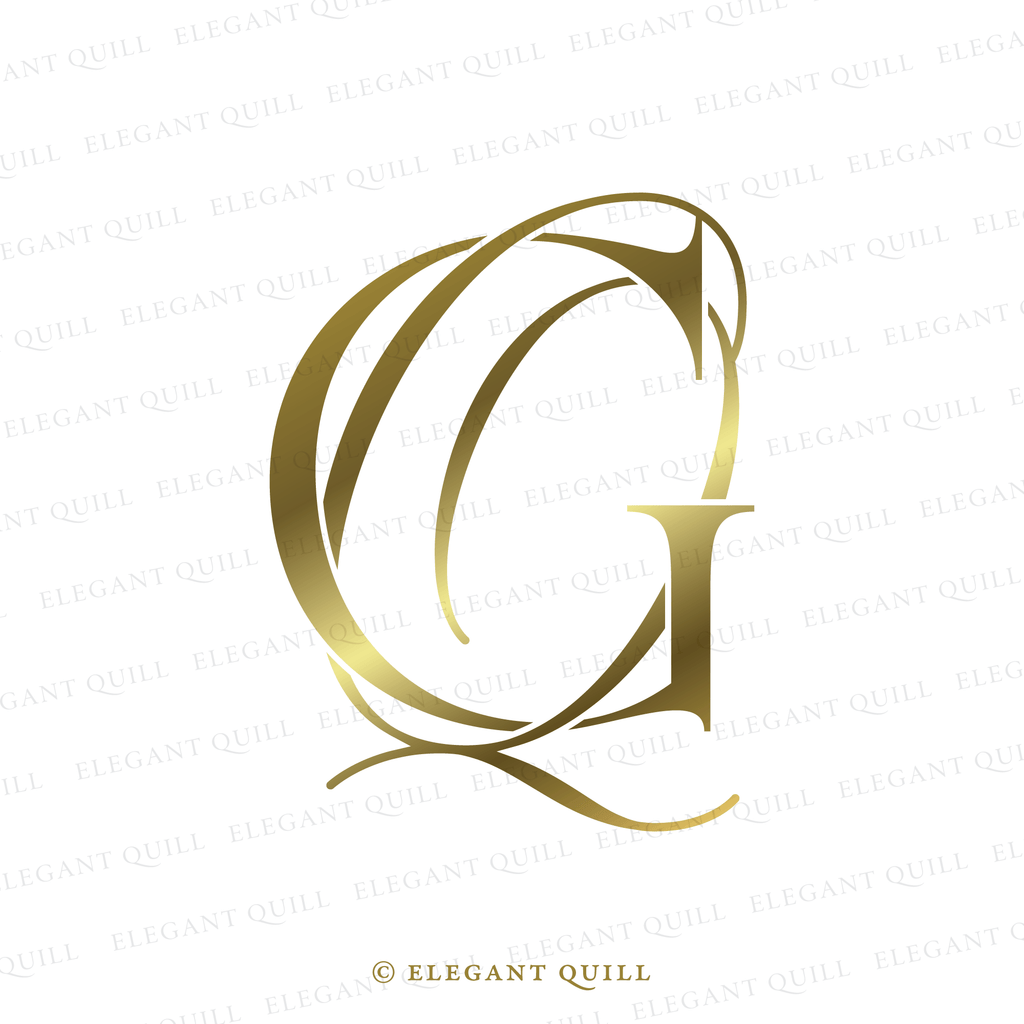 gobo wedding monogram, QG initials
