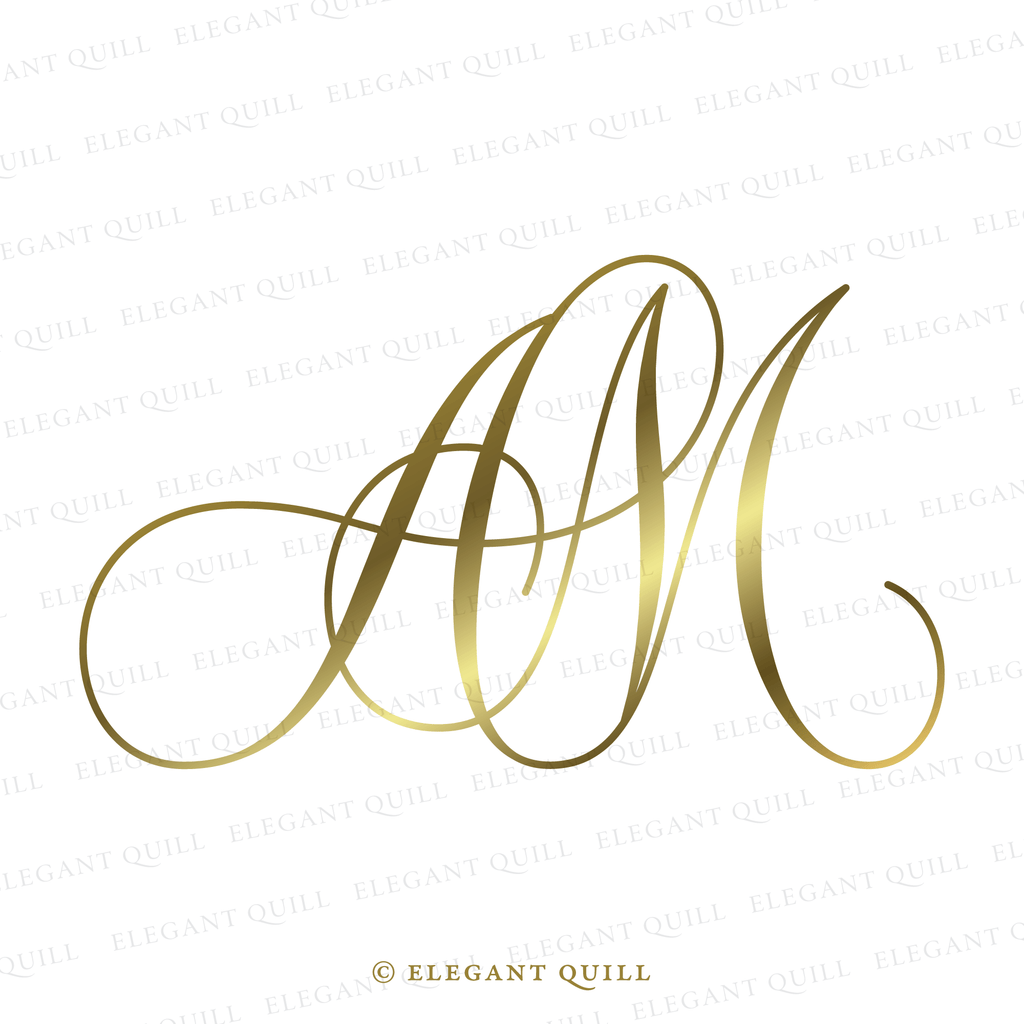 A Initial In Script A Wedding Monograms – Page 3 – Elegant Quill