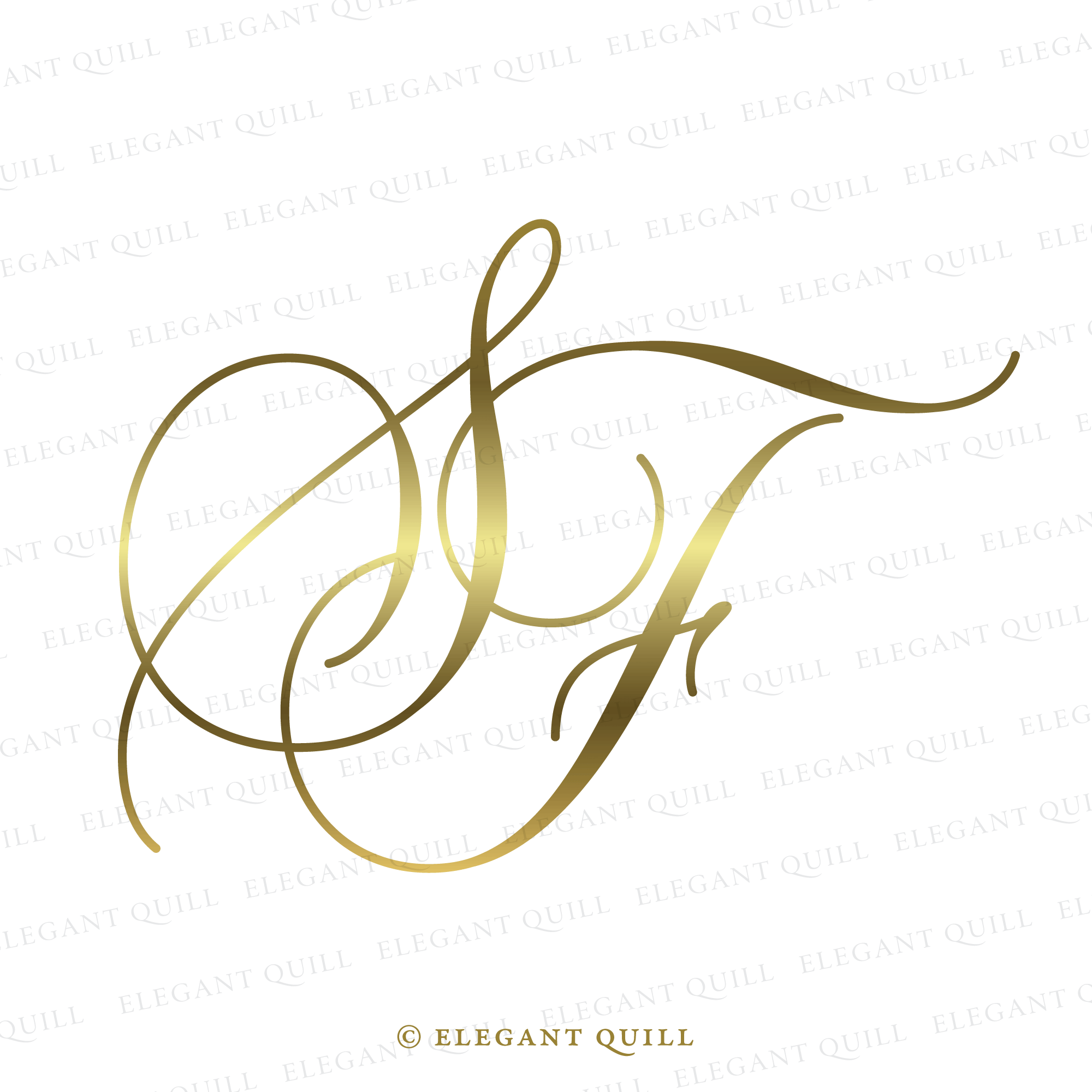 Monogram, FX Initials Logo – Elegant Quill