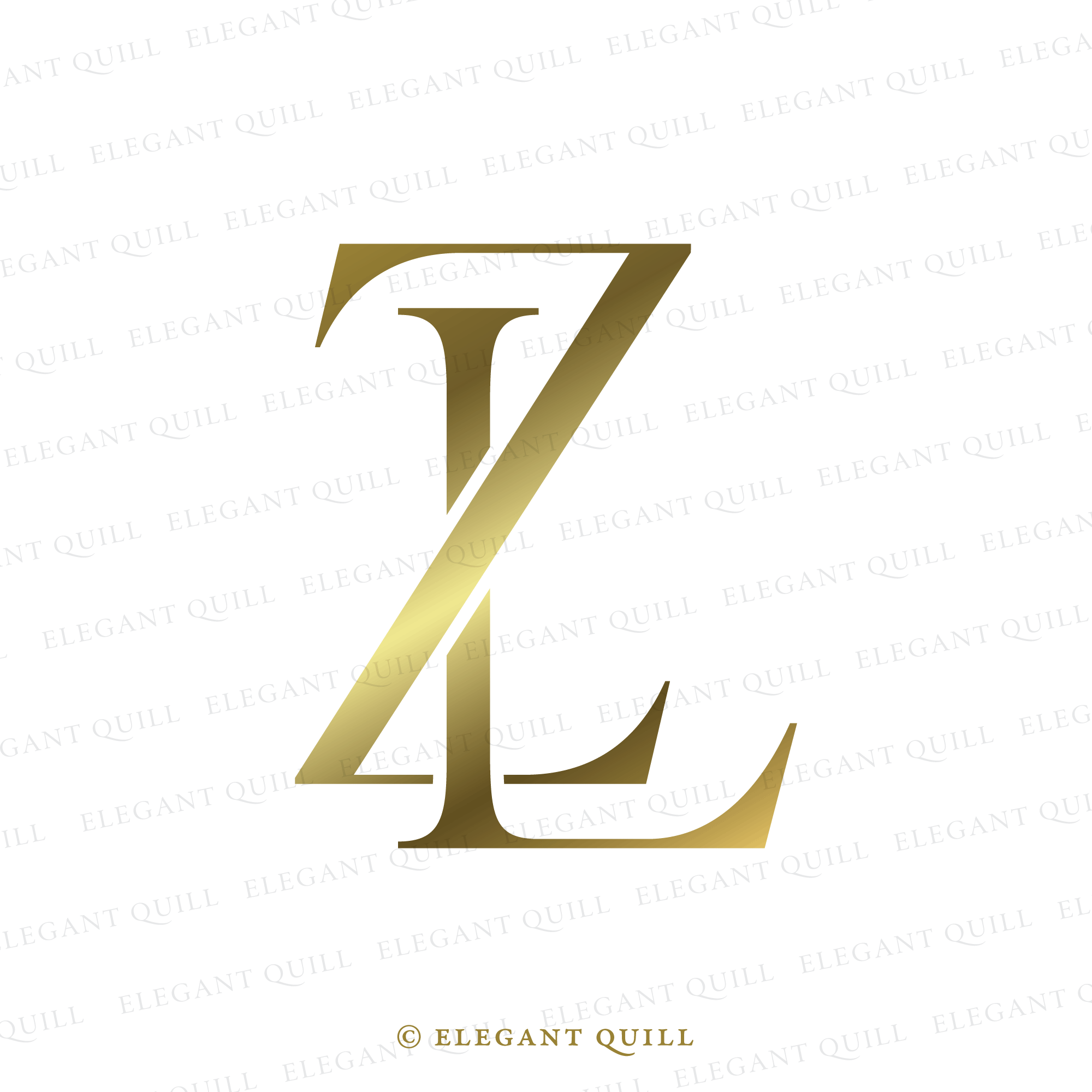 Business Logo Design, XZ Initials – Elegant Quill