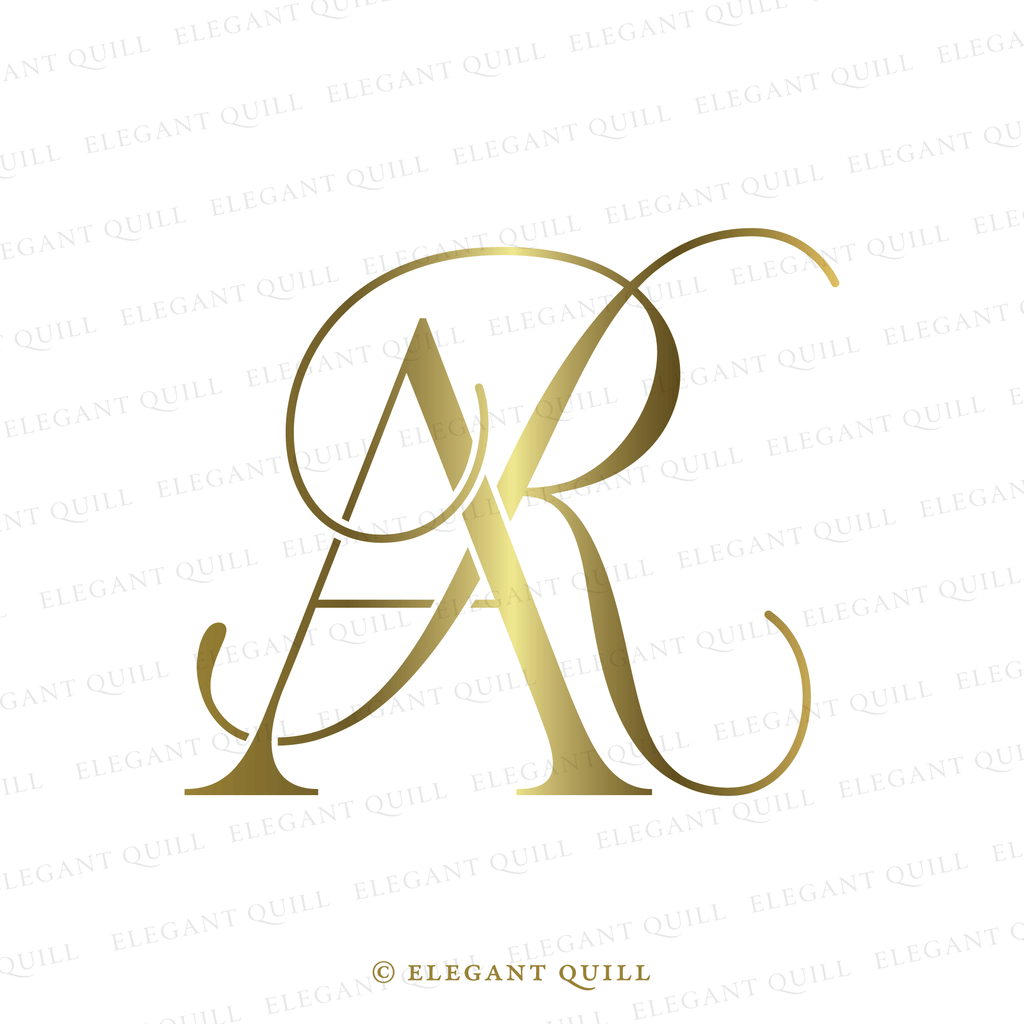 R Letter Monograms – Elegant Quill