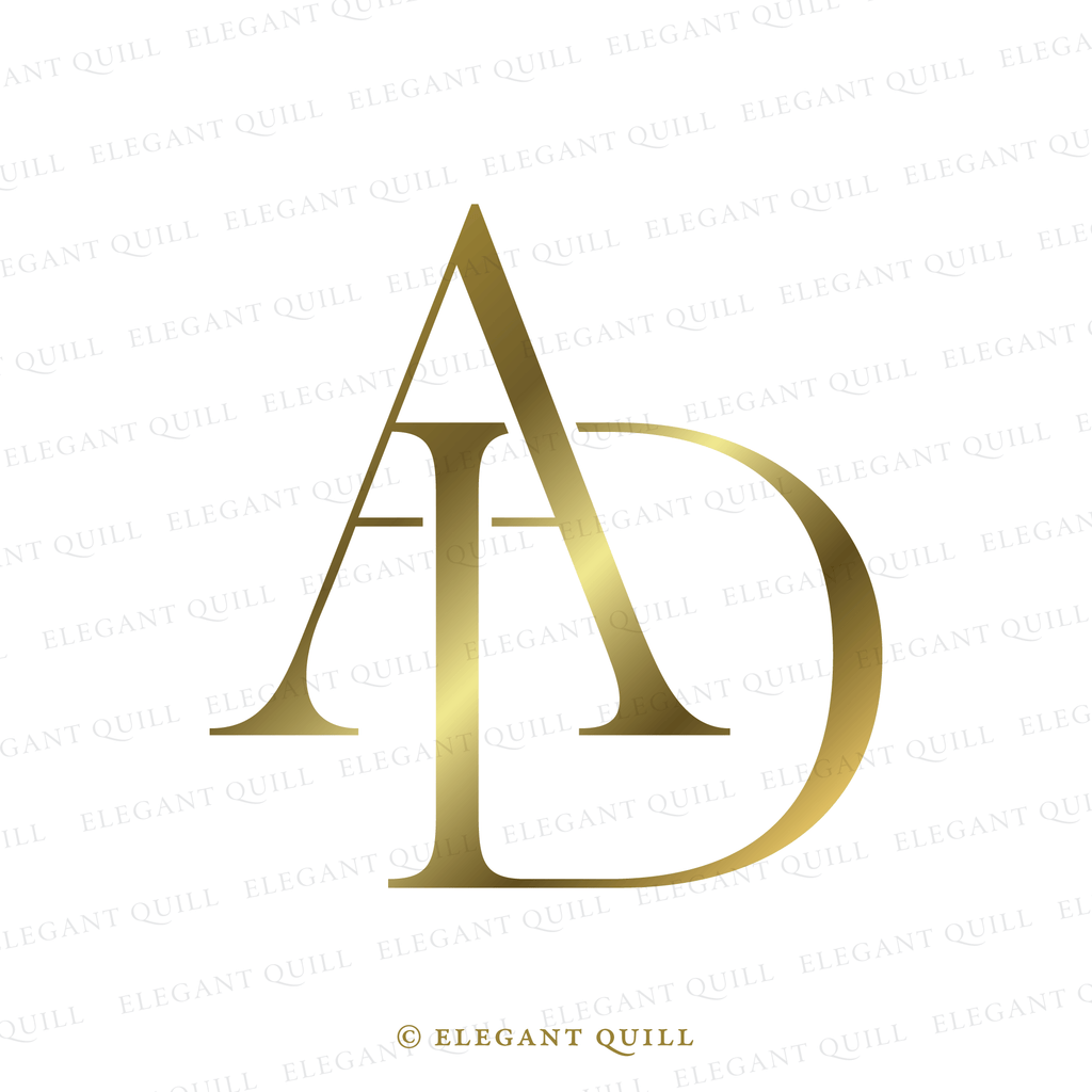 Ad Intials A Wedding Monograms – Elegant Quill
