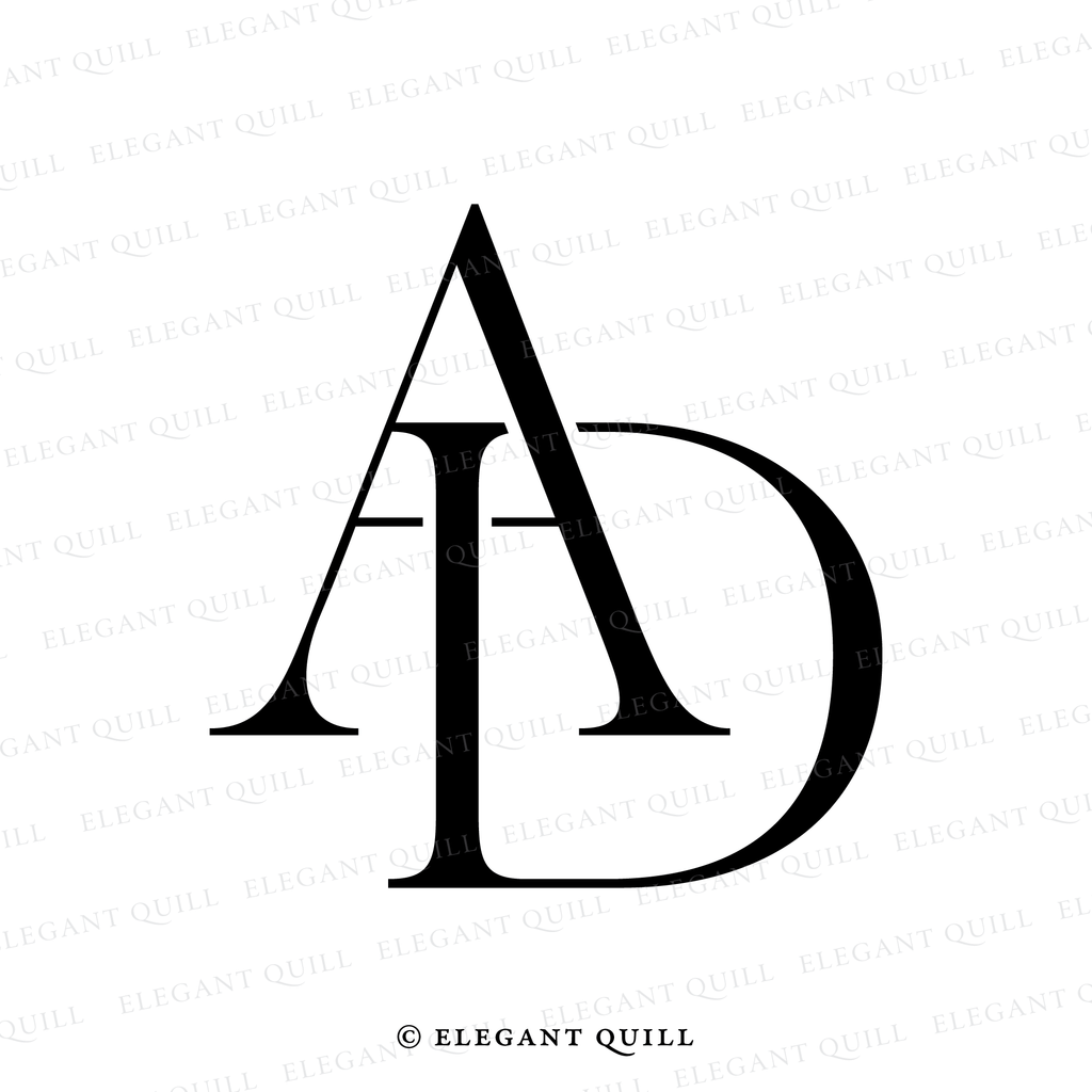 initials logo design, AD