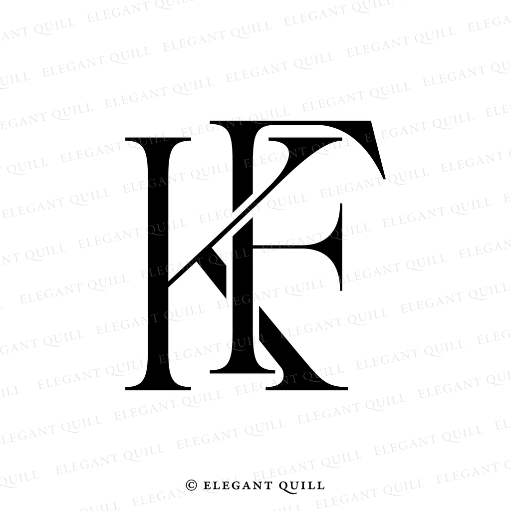 initials logo design, FK