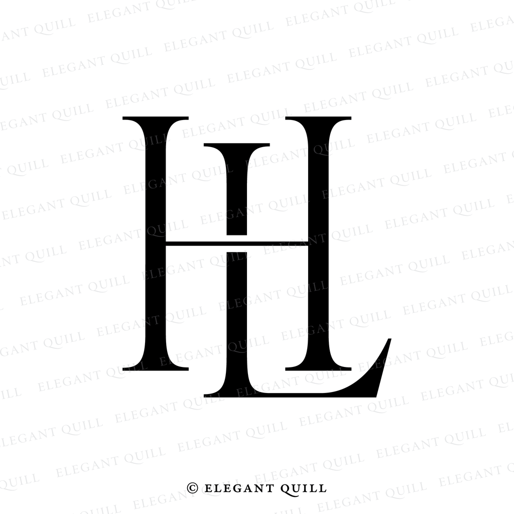 initials logo design, HL