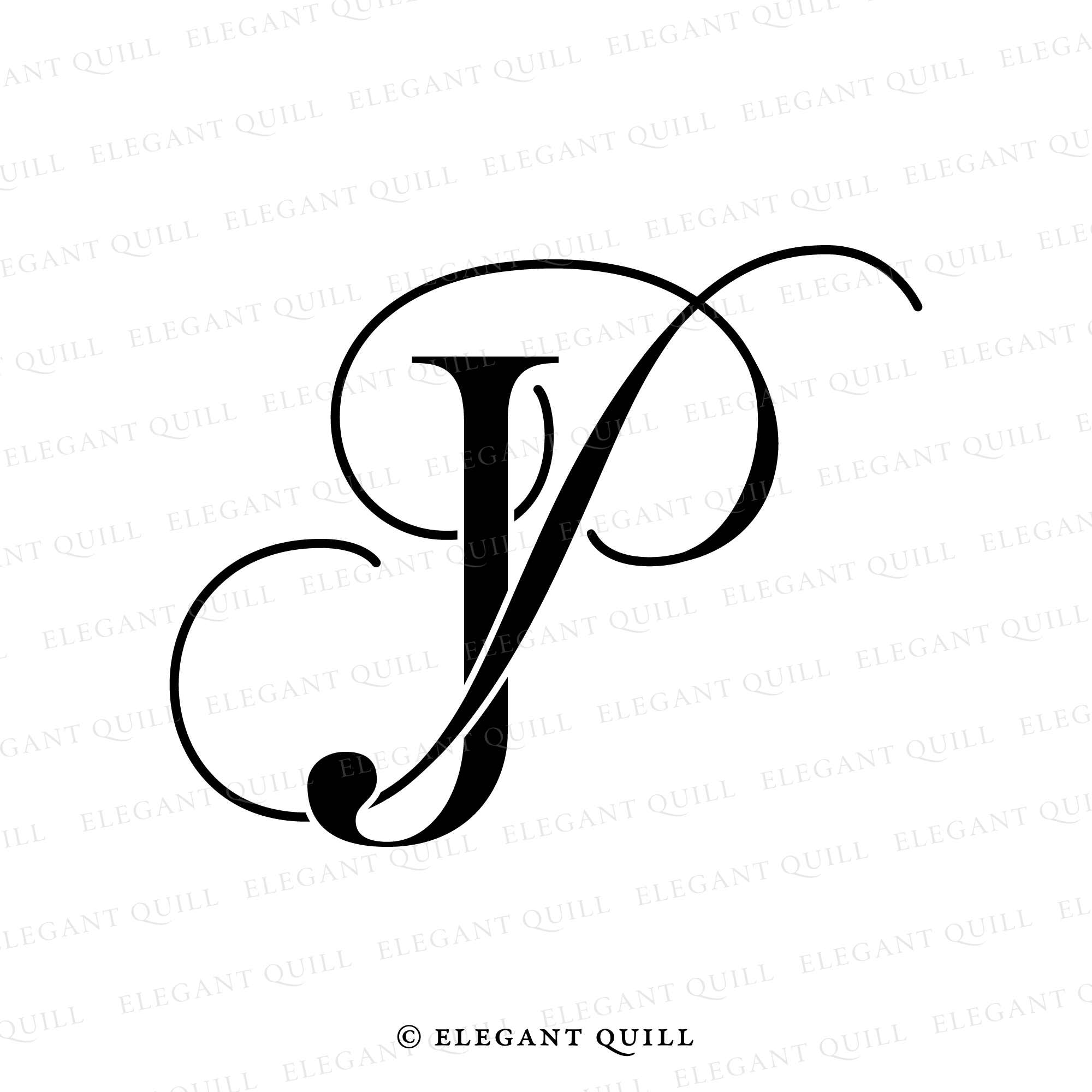 Professional PJ Letter Logo Design-Brand Identity