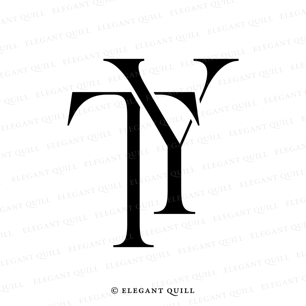 initials logo design, TY