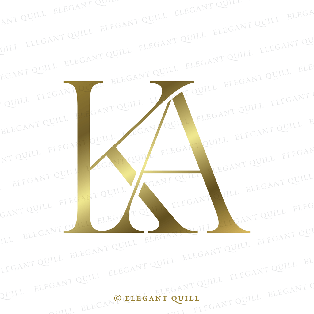 married couple monogram, AK logo