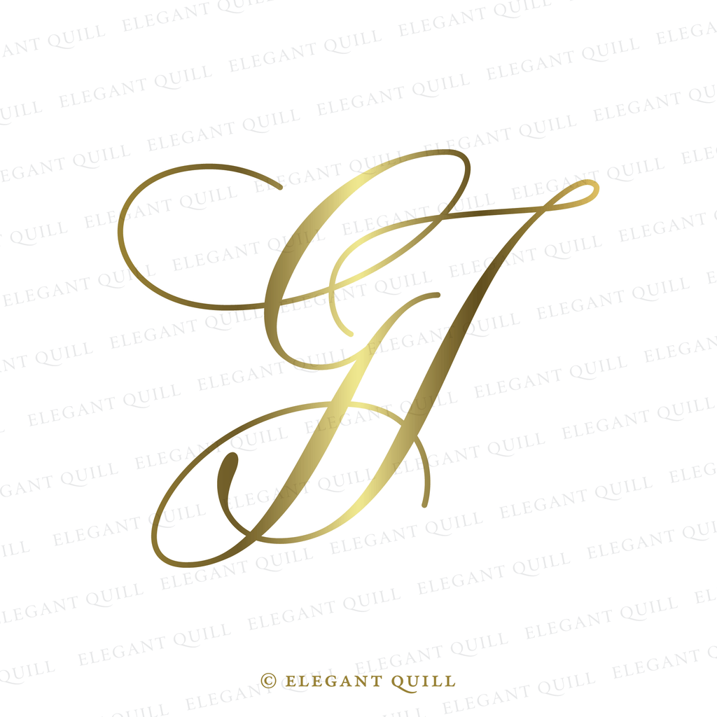 married couple monogram, GI initials
