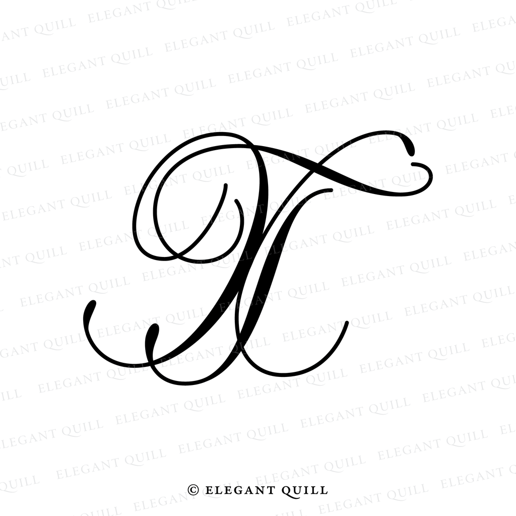 married couple monogram, TX initials