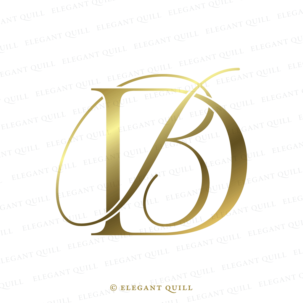 minimalist logo, BD logo gold