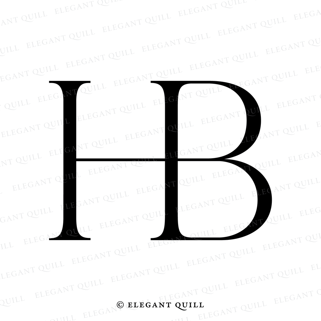 minimalist logo, BH initials