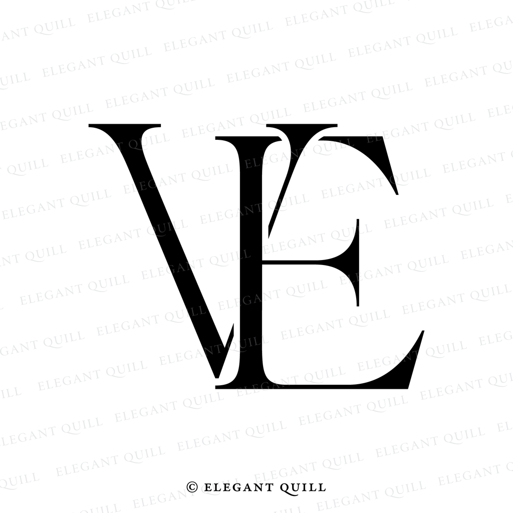 minimalist logo, EV initials