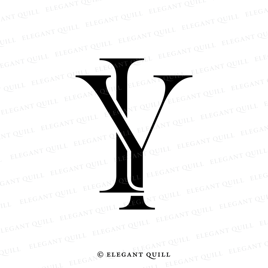 minimalist logo, IY initials