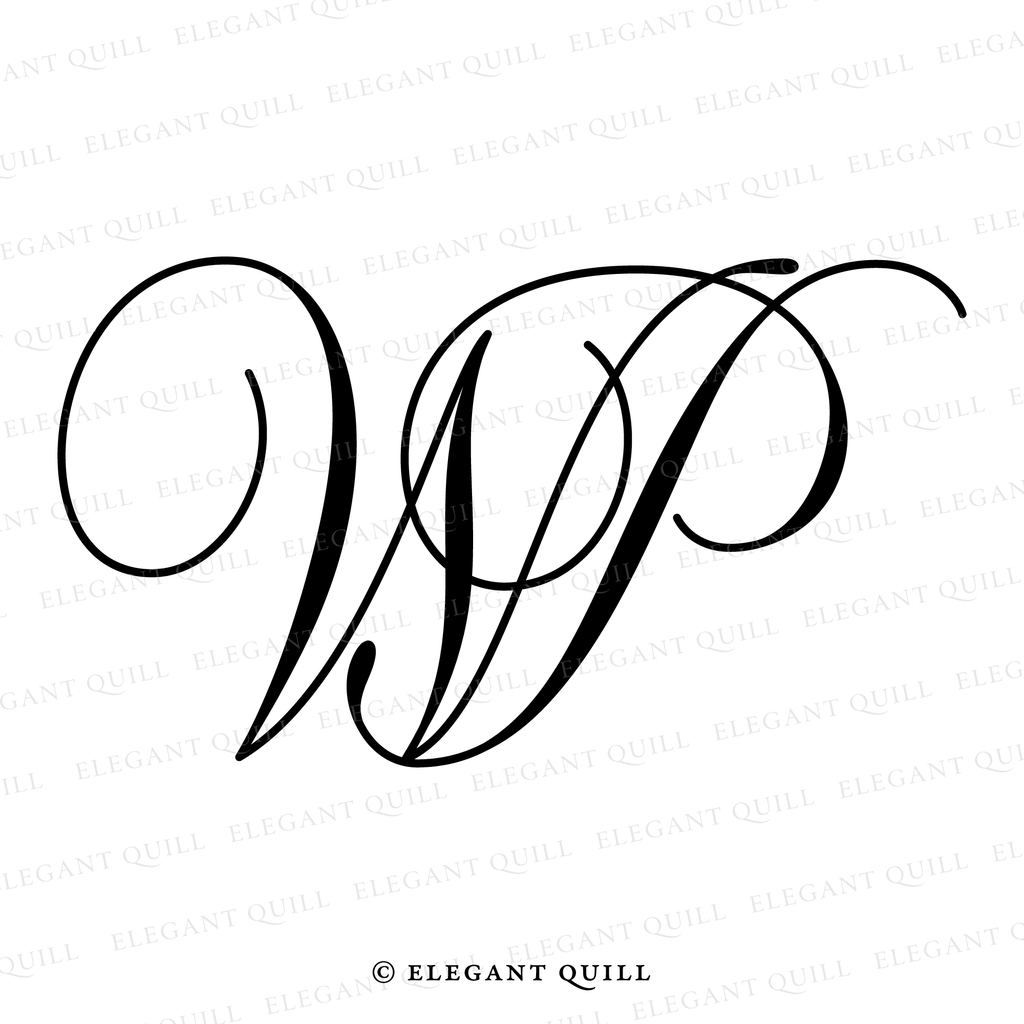 minimalist logo, PW initials