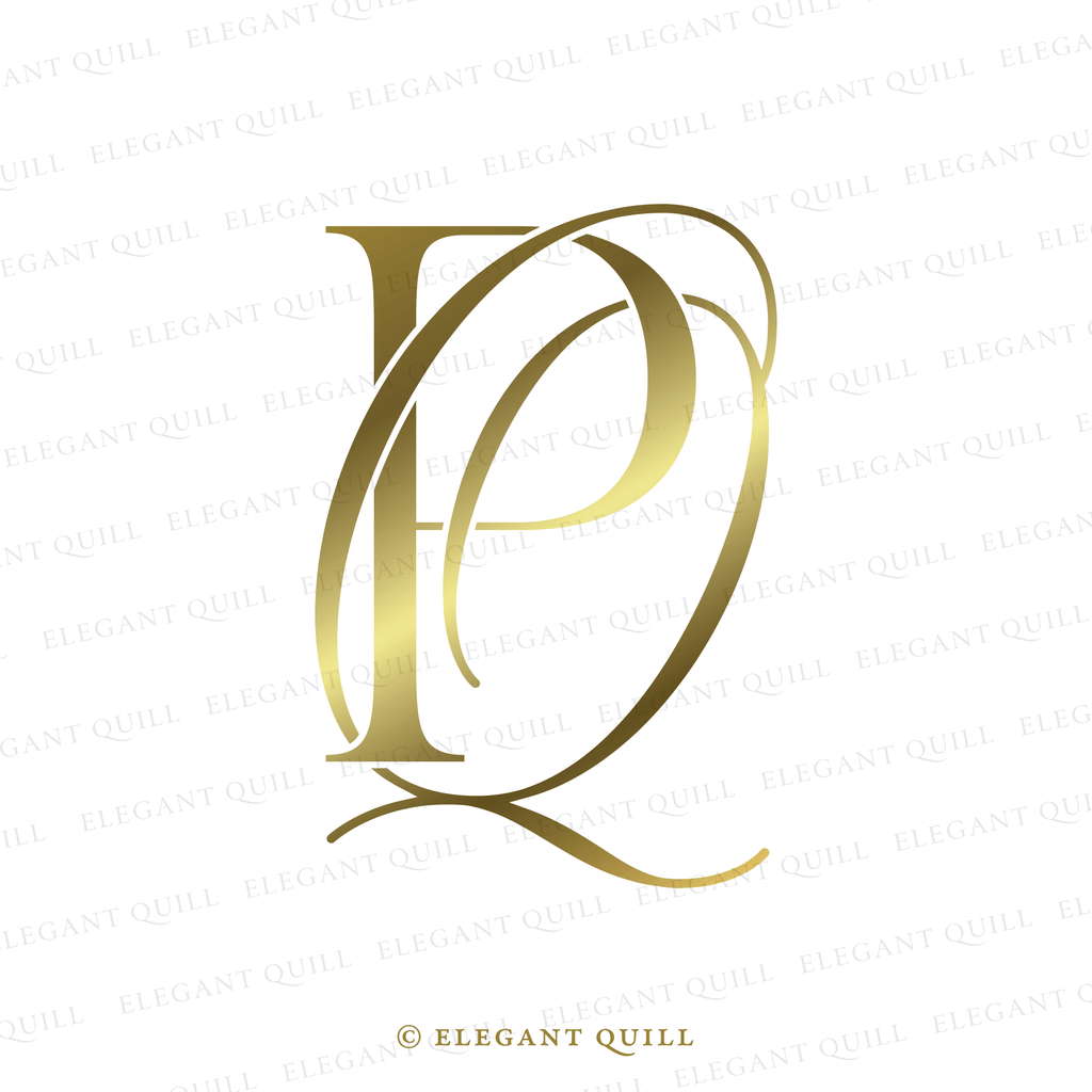 minimalist logo, QP initials