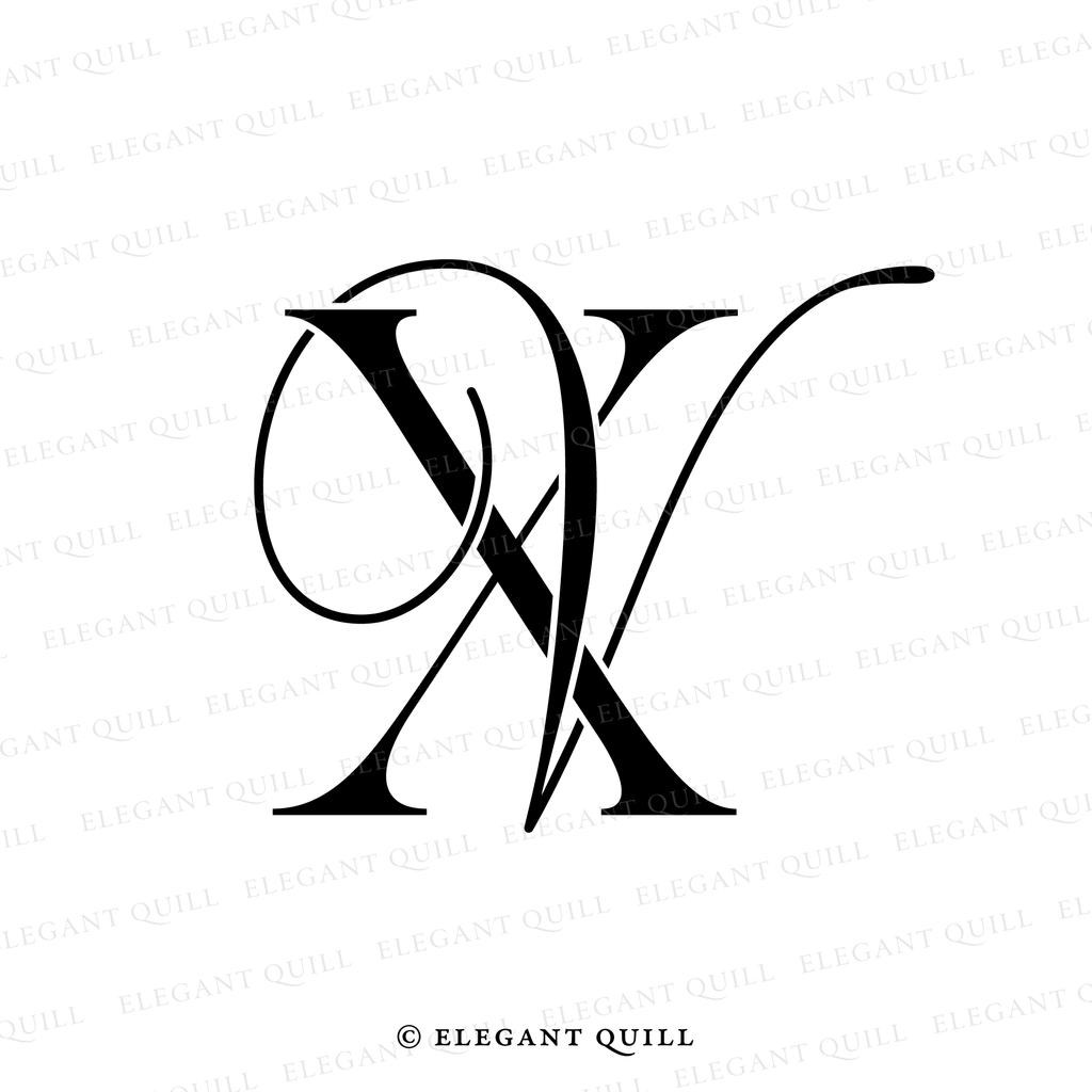 minimalist logo, VX initials