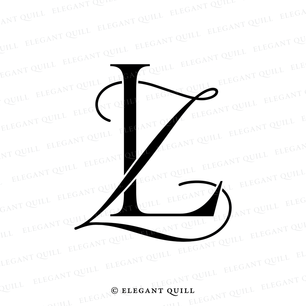 minimalist logo, ZL initials