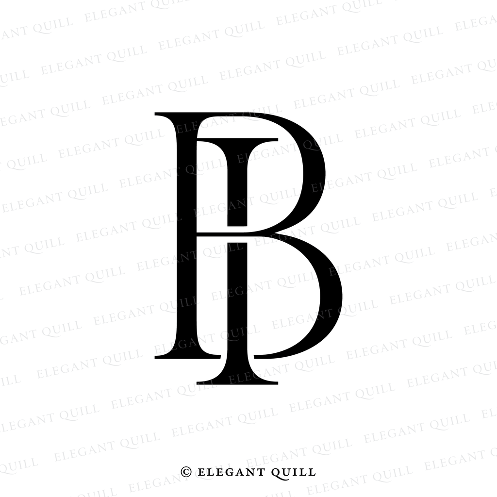 minimalist logo design, BI initials