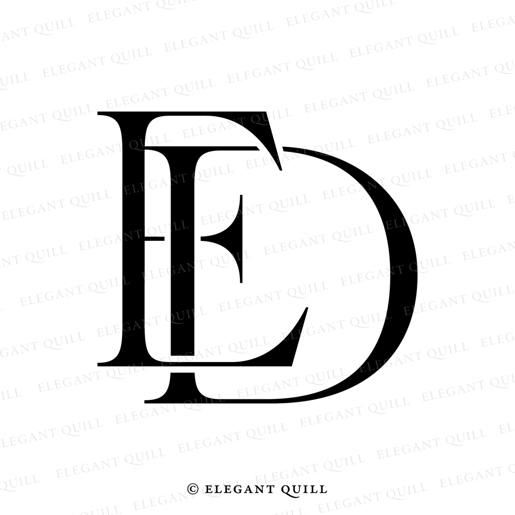 minimalist logo design, DE initials