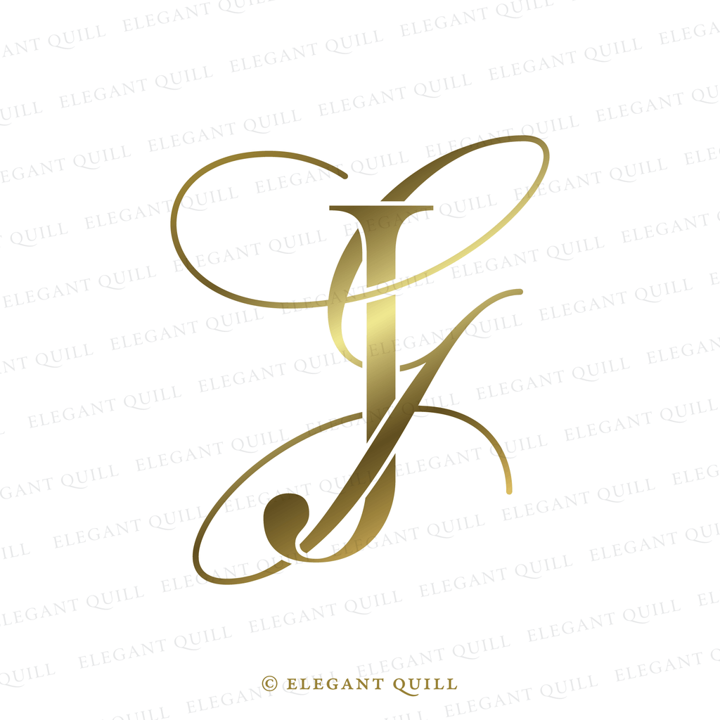 minimalist logo design, GJ initials