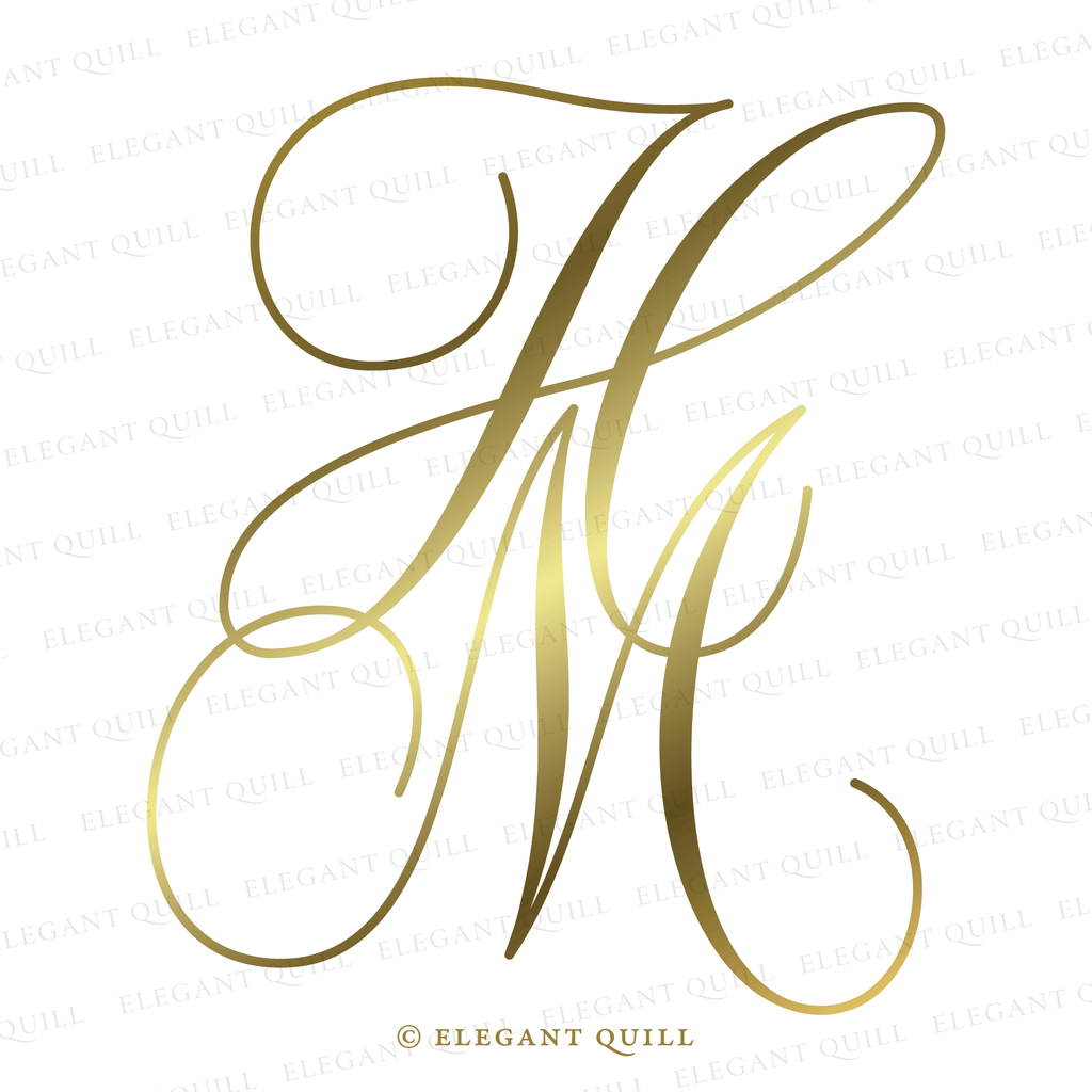 minimalist logo design, HM initials