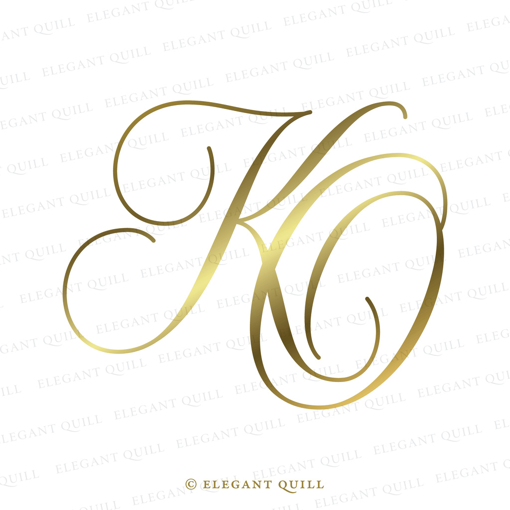 minimalist logo design, KO initials