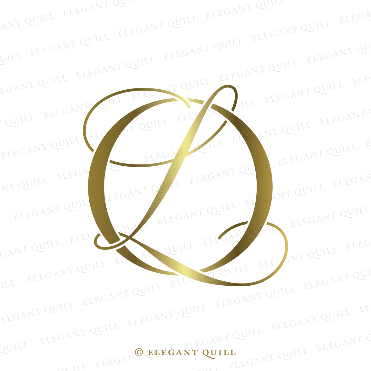 Lo Intials Minimalist Logo Design, LO Initials – Elegant Quill