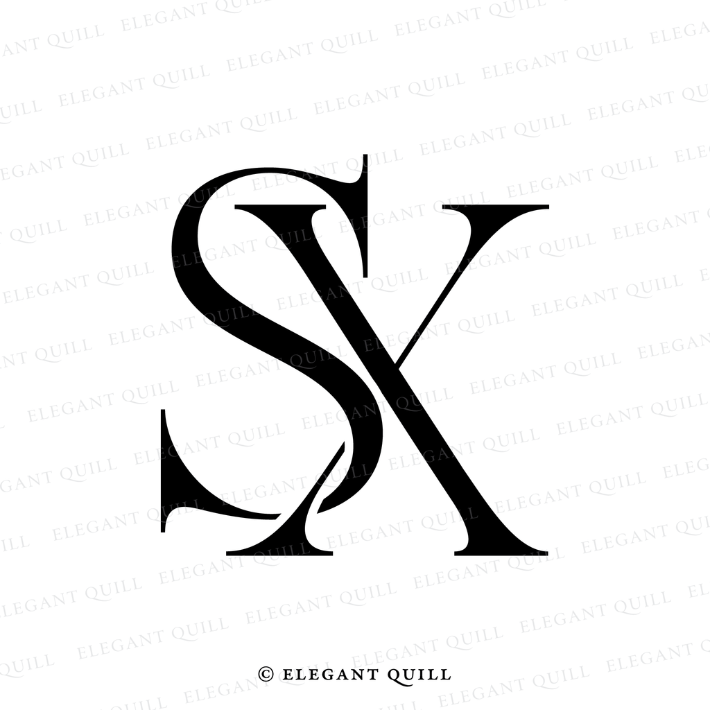 minimalist logo design, SX initials