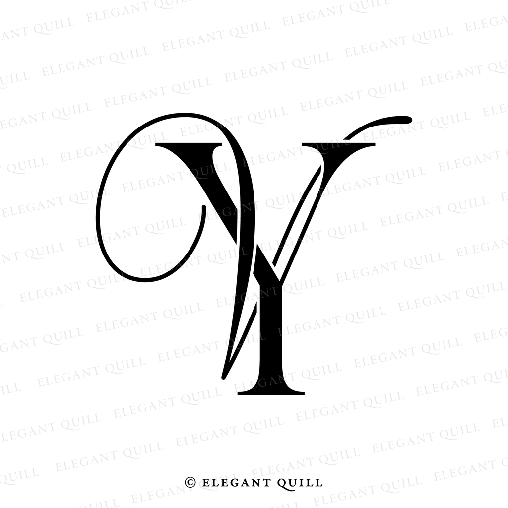 minimalist logo design, VY initials