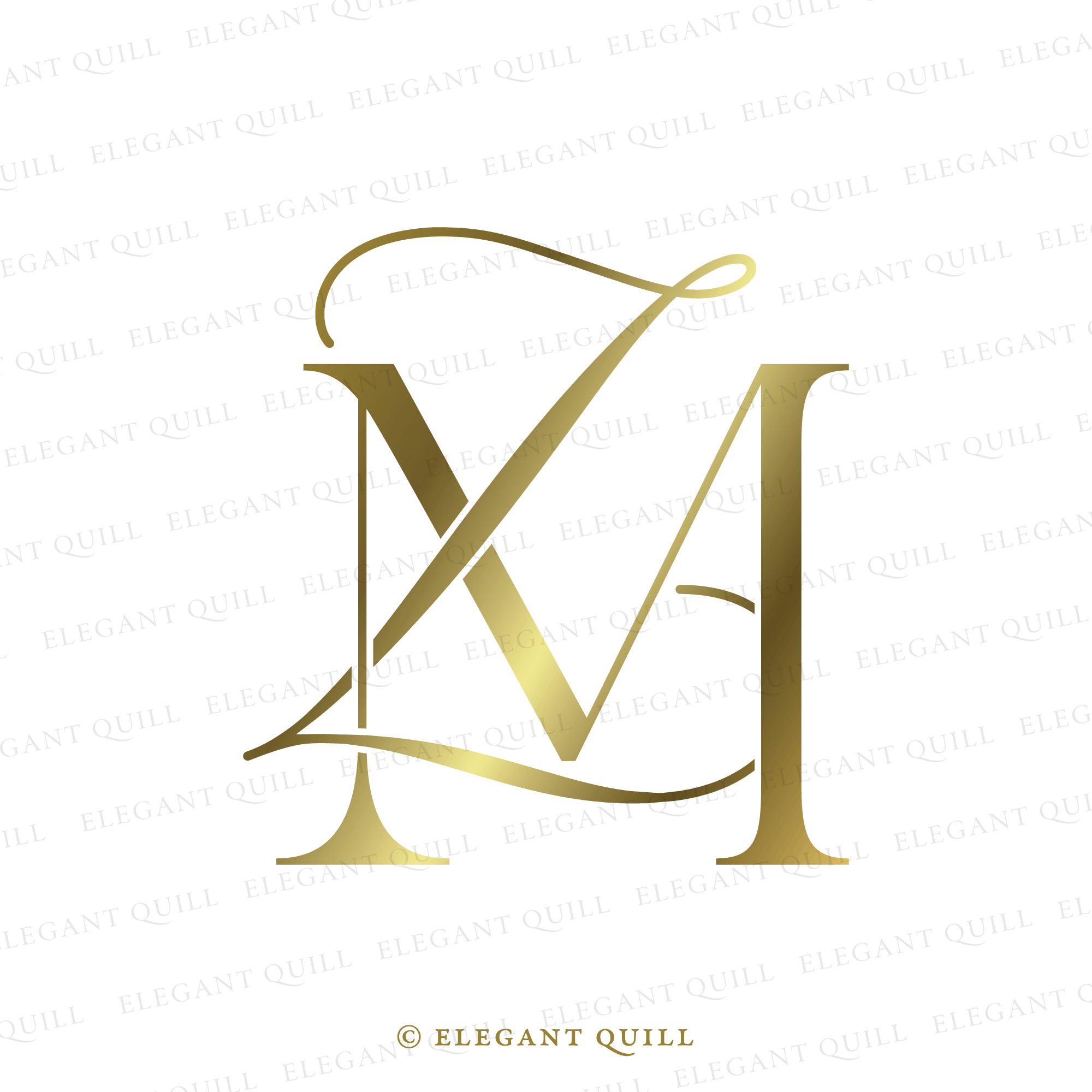 Initial zm logo design Royalty Free Vector Image