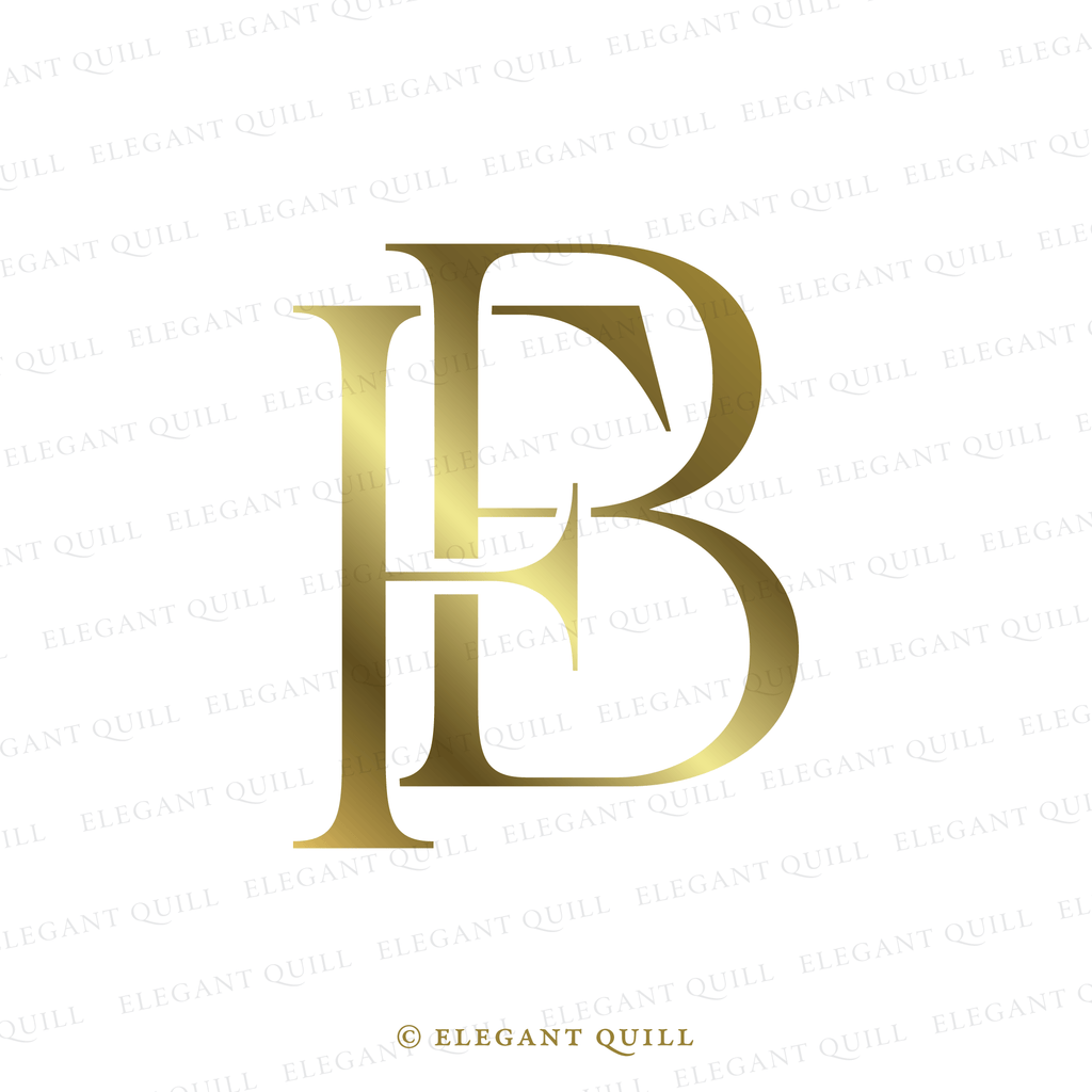 Script B Monogram Logo Letter B Monograms – Elegant Quill