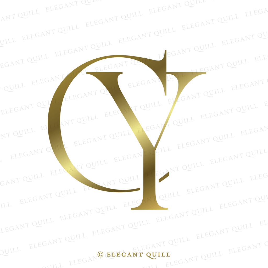 modern logo, CY initials
