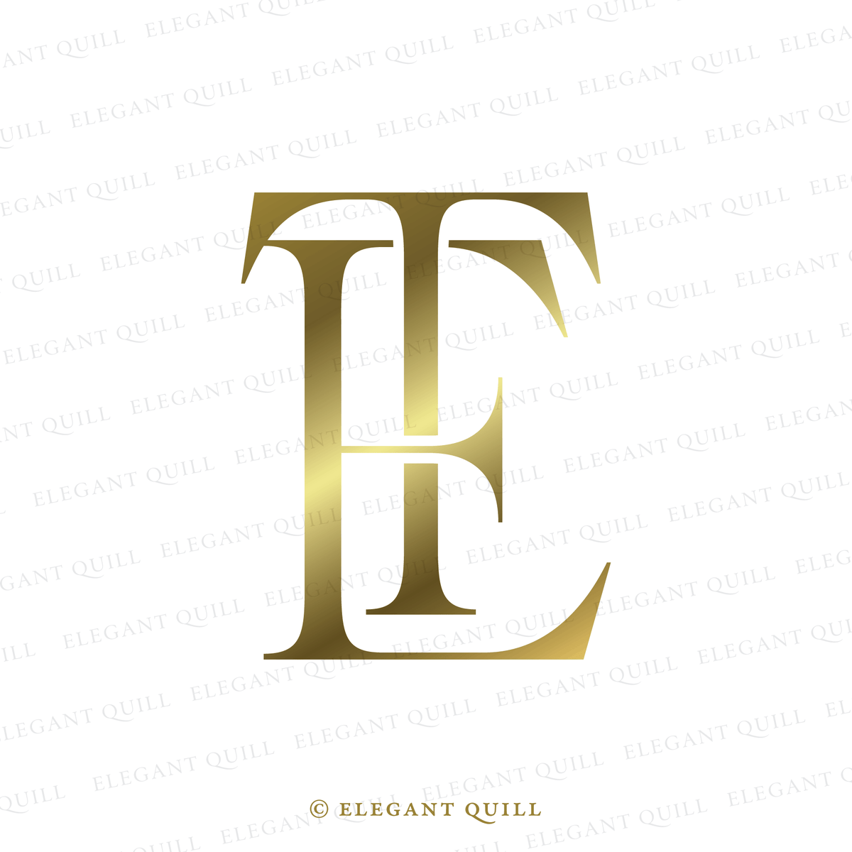 Modern Logo, ET Initials – Elegant Quill