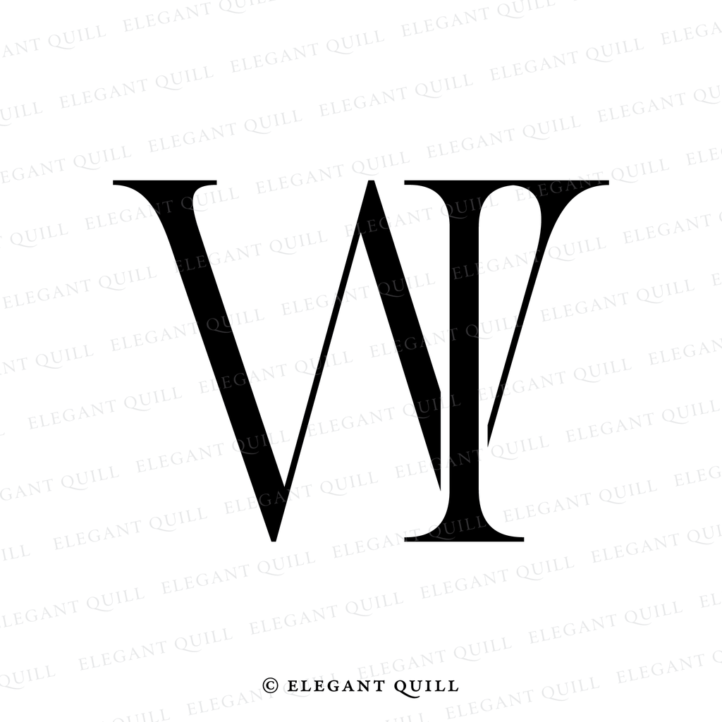 modern logo, IW initials